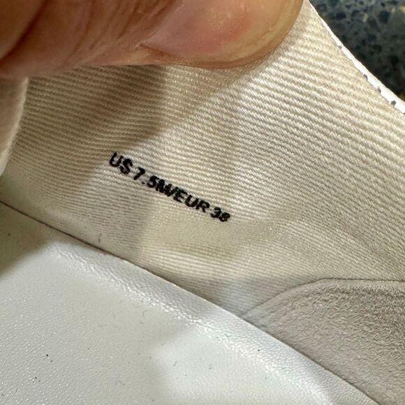 Vince Platform Leather Lace-Up Sneakers. White. 7.5 - Picture 8 of 9